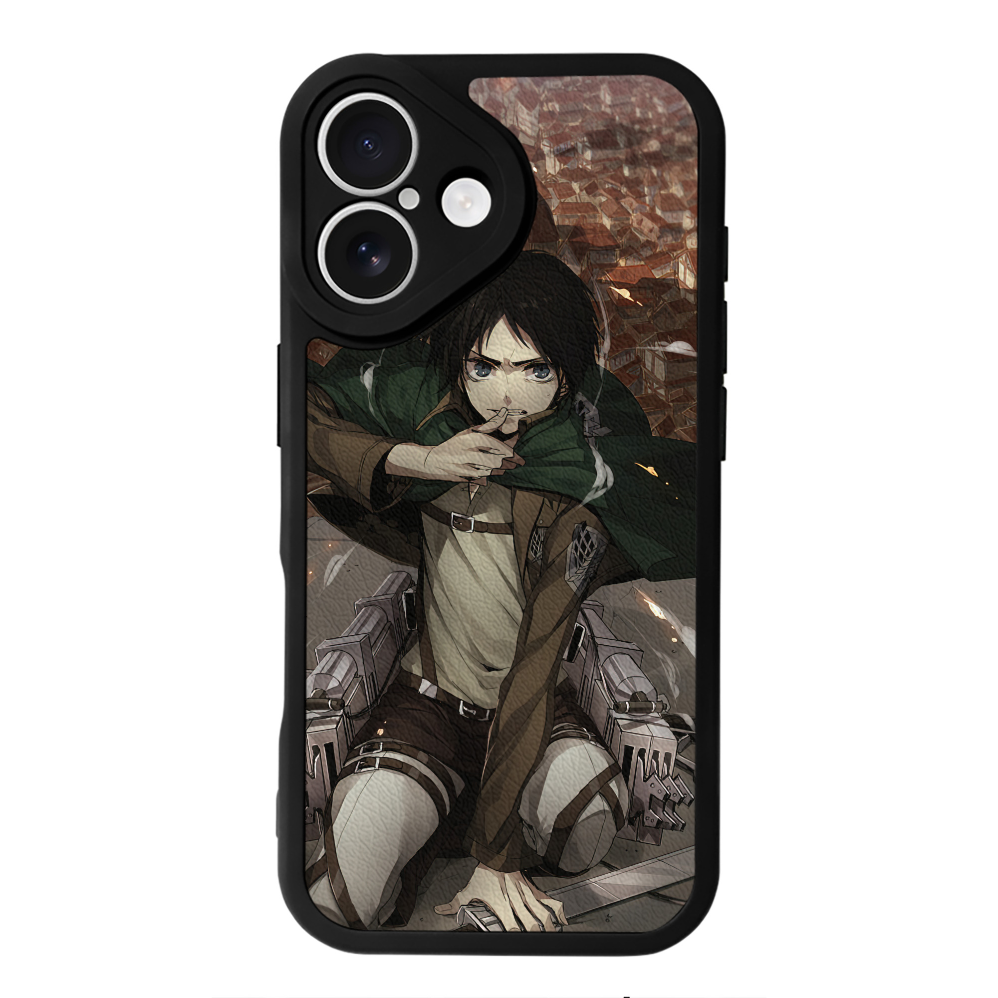 （画像用） 進撃の巨人 Attack on Titan 【iPhone 16シリーズ対応】シリコンスマホケース（レザー調） 材質：シリコン